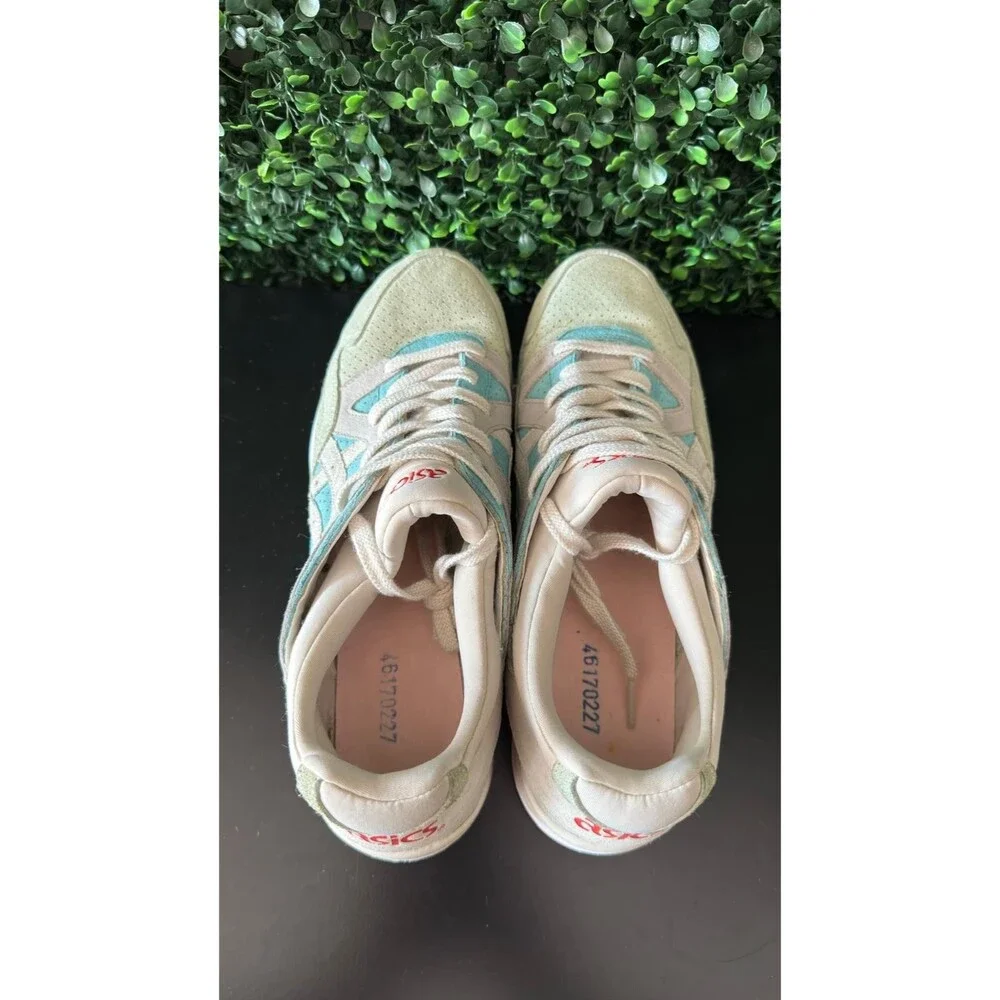 ASICS Gel-Lyte V Men's Size 11 HL7K0 Pastel Suede Aqua Green Coral Pre-Owned